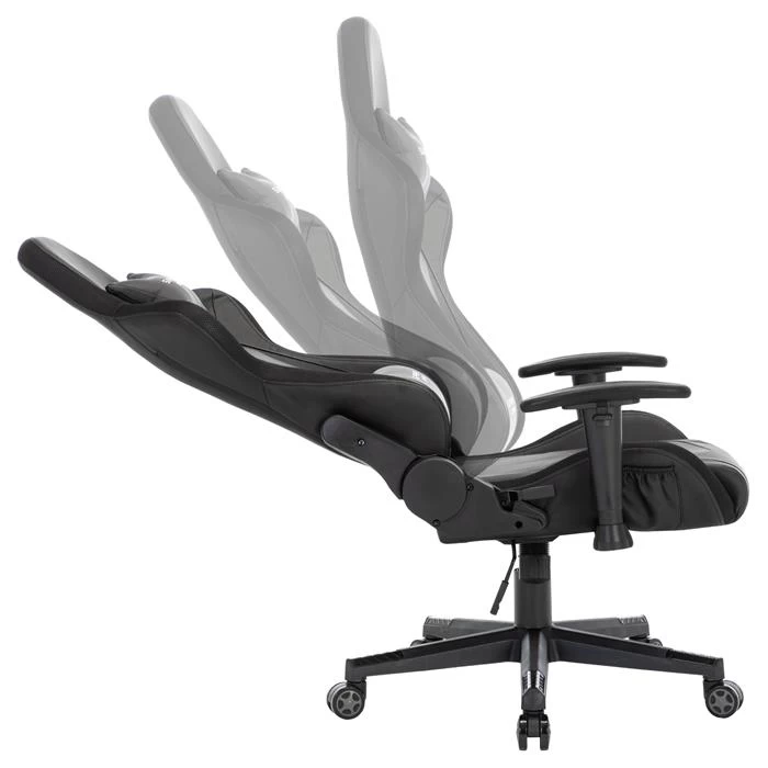 Gamingstuhl SKILLS Bezug Aus Lederimitat In Schwarz, Mit LED Beleuchtung 4 Gamingstuhl SKILLS Bezug Aus Lederimitat In Schwarz, Mit LED Beleuchtung – Bild 4