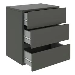 Hängeregal Nachtschrank ANNO Mit 3 Schubladen In Grau