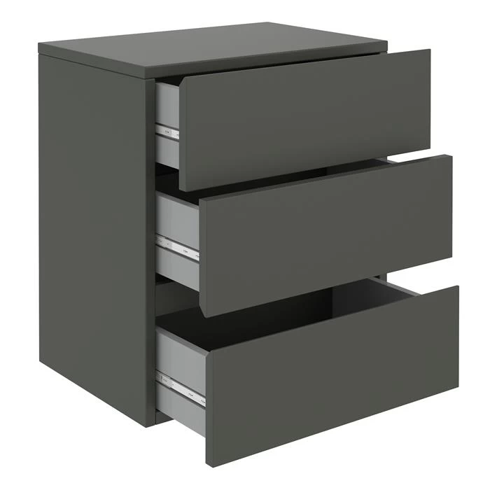 Hängeregal Nachtschrank ANNO Mit 3 Schubladen In Grau 1 Hängeregal Nachtschrank ANNO Mit 3 Schubladen In Grau