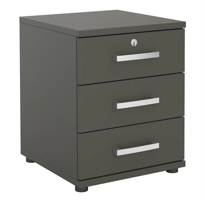 Bürocontainer TORONTO, 3 Schubladen In Anthrazit 1 Bürocontainer TORONTO, 3 Schubladen In Anthrazit