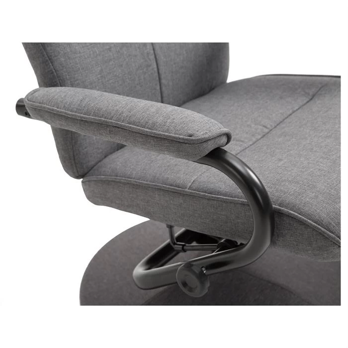 Relaxsessel DAKOTA Mit Hocker Und Stoffbezug In Grau 5 Relaxsessel DAKOTA Mit Hocker Und Stoffbezug In Grau – Bild 5