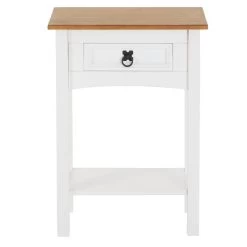 Konsolentisch CAMPO Kiefer Massiv Mit 1 Schublade, Weiß/braun -Möbel Verkauf 94872 1