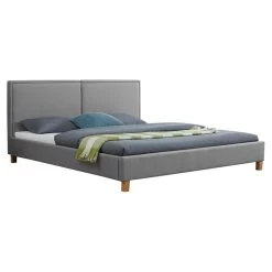 Polsterbett SAMUEL 180x200 Cm, Inkl. Lattenrost In Grau