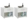 Nachttisch MARY Im 2er Set In Weiß
