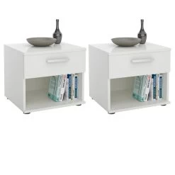Nachttisch MARY Im 2er Set In Weiß