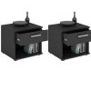Nachttisch MARY Im 2er Set In Schwarz