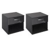Nachttisch MARY Im 2er Set In Hochglanz Schwarz