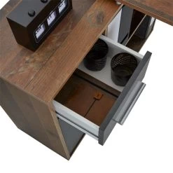 Eckschreibtisch LENA Mit Regal In Old Style/Beton Dunkel 9 Eckschreibtisch LENA Mit Regal In Old Style/Beton Dunkel -Möbel Verkauf 95056 2 N