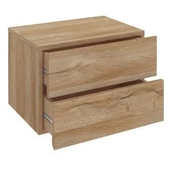 Wandregal Nachtschrank ANNI Mit 2 Schubladen In Wildeiche