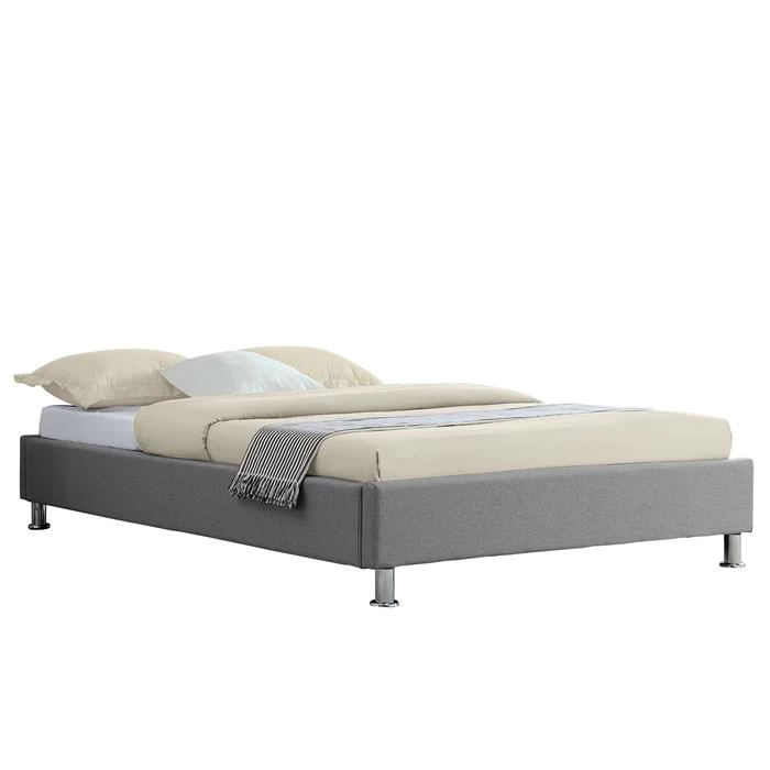 Futonbett LAREDO 120x200 Cm, Stoff In Grau 1 Futonbett LAREDO 120x200 Cm, Stoff In Grau