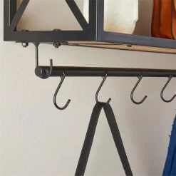 Wandgarderobe ARMANDO Schwarz/braun -Möbel Verkauf 95193 AC5