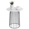 Couchtisch SALAMANCA Rund In Marmor Weiß