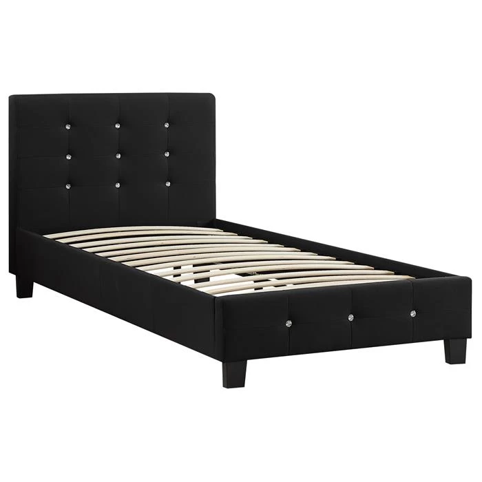 Polsterbett DELAWARE 90x200 Cm, Inkl. Lattenrost In Schwarz 3 Polsterbett DELAWARE 90x200 Cm, Inkl. Lattenrost In Schwarz – Bild 3