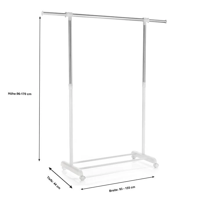 Rollgarderobe SALA In Weiß, Verstellbar 4 Rollgarderobe SALA In Weiß, Verstellbar – Bild 4