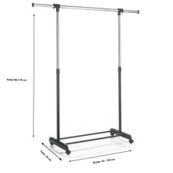 Rollgarderobe SALA In Schwarz, Verstellbar -Möbel Verkauf 95299 3