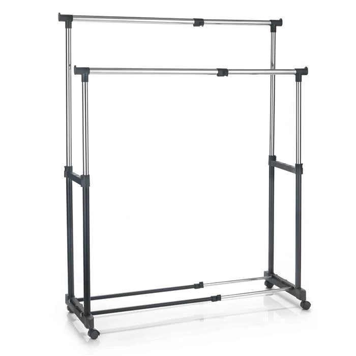 Garderobenwagen CASA In Schwarz, 2 Kleiderstangen 2 Garderobenwagen CASA In Schwarz, 2 Kleiderstangen – Bild 2