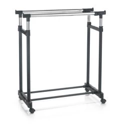 Garderobenwagen CASA In Schwarz, 2 Kleiderstangen 6 Garderobenwagen CASA In Schwarz, 2 Kleiderstangen -Möbel Verkauf 95301 2