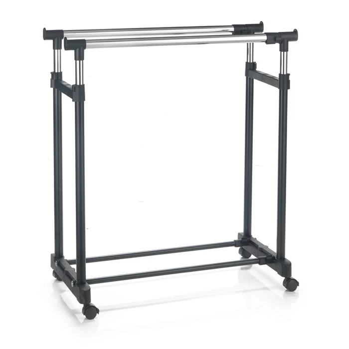 Garderobenwagen CASA In Schwarz, 2 Kleiderstangen 3 Garderobenwagen CASA In Schwarz, 2 Kleiderstangen – Bild 3