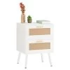 Nachttisch WAMAN Mit 2 Schubladen, Weiß