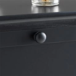 Nachttisch ROSHNI Mit 3 Schubladen Und Wiener Geflecht, Schwarz -Möbel Verkauf 95348 6