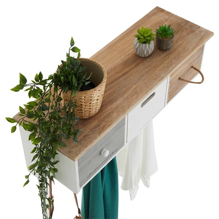 Wandgarderobe SALVA Mit Haken Und 3 Schubkästen 5 Wandgarderobe SALVA Mit Haken Und 3 Schubkästen – Bild 5