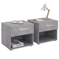Nachttisch MARY Im 2er Set In Betonoptik