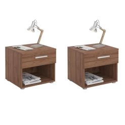Nachttisch MARY Im 2er Set In Nussbaum