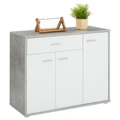 Schuhschrank DEUSTO In Betonoptik/weiß