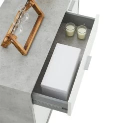 Schuhschrank DEUSTO In Betonoptik/weiß -Möbel Verkauf 95438 7 N