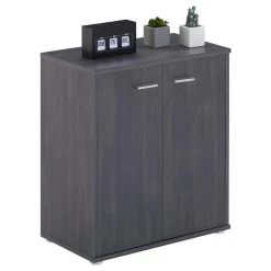 Schuhschrank LENNIS 2 Türen In Esche Grau