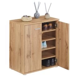 Schuhschrank LENNIS 2 Türen In Wotan Eiche -Möbel Verkauf 95452 2