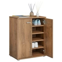 Schuhschrank LENNIS 2 Türen In Eiche Dunkelbraun -Möbel Verkauf 95471 2