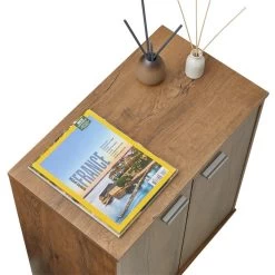 Schuhschrank LENNIS 2 Türen In Eiche Dunkelbraun -Möbel Verkauf 95471 4