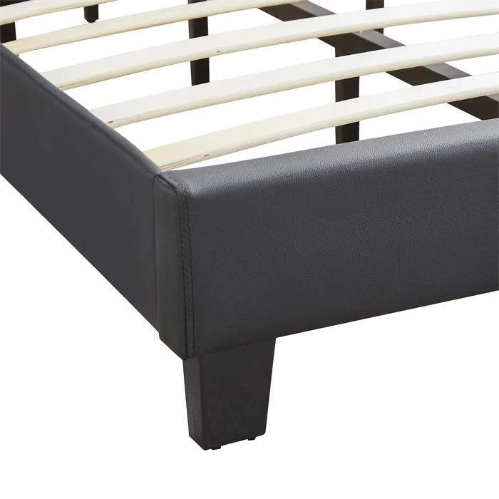 Polsterbett BENITO 90x200 Cm, LED Beleuchtung, Kunstleder Schwarz 4 Polsterbett BENITO 90x200 Cm, LED Beleuchtung, Kunstleder Schwarz – Bild 4