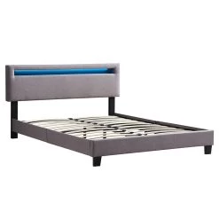 Polsterbett LEXINGTON 140x200 Cm, LED Beleuchtung, Stoff Grau 8 Polsterbett LEXINGTON 140x200 Cm, LED Beleuchtung, Stoff Grau -Möbel Verkauf 95534 1