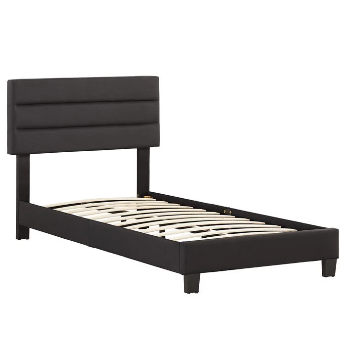 Polsterbett TUCSON 90x200 Cm, Stoff Schwarz 3 Polsterbett TUCSON 90x200 Cm, Stoff Schwarz – Bild 3