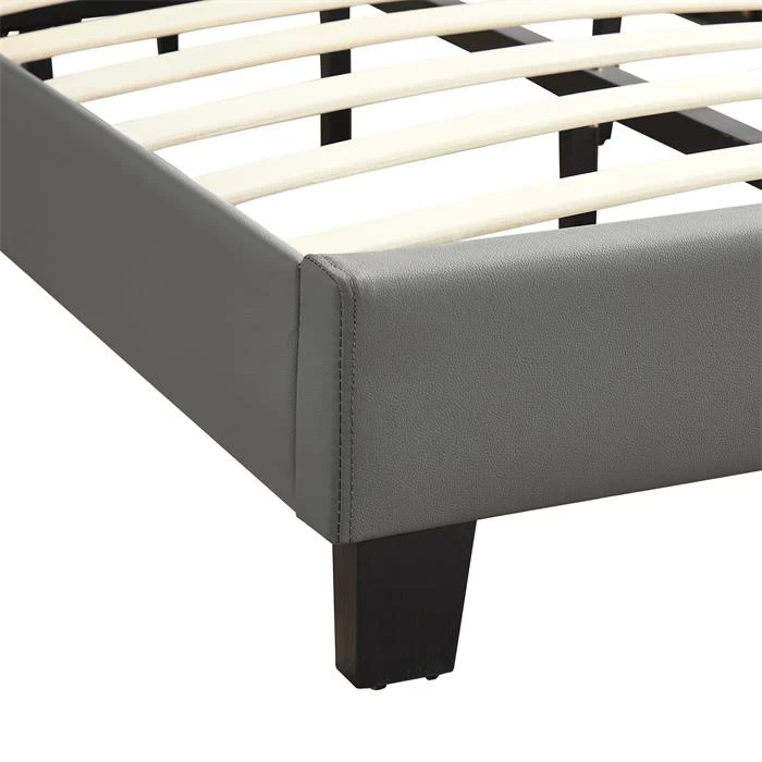 Polsterbett DESTINO 90x200 Cm, Kunstleder Grau 3 Polsterbett DESTINO 90x200 Cm, Kunstleder Grau – Bild 3