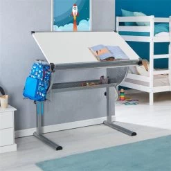 Kinderschreibtisch SARI, Neigbar Und Höhenverstellbar In Weiß/alu 9 Kinderschreibtisch SARI, Neigbar Und Höhenverstellbar In Weiß/alu -Möbel Verkauf 95561 AC4