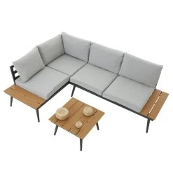 Gartenmöbel Set PAROS Aus Alu, Mit Sitzpolster In Grau 8 Gartenmöbel Set PAROS Aus Alu, Mit Sitzpolster In Grau -Möbel Verkauf 95608 3