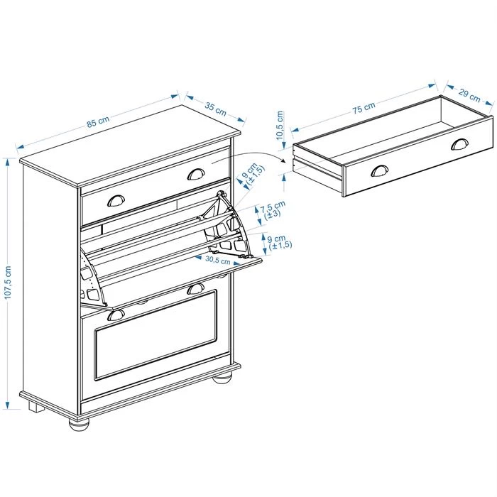 Schuhkipper COLMAR In Weiß Mit 2 Klappen 2 Schuhkipper COLMAR In Weiß Mit 2 Klappen – Bild 2