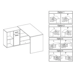 Eckschreibtisch DIEGO Mit Regal In Sonoma Eiche -Möbel Verkauf eckschreibtisch sonoma eiche 93538 41 0